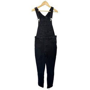 Levi's Women's Black Demin Overall Bib Cropped Western Boho Size 28
